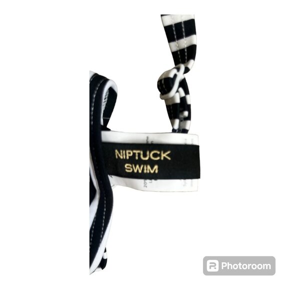 COPY - NWOT Niptuck Swim The Joanne black and white striped one piece - Size 6 - Picture 5 of 6